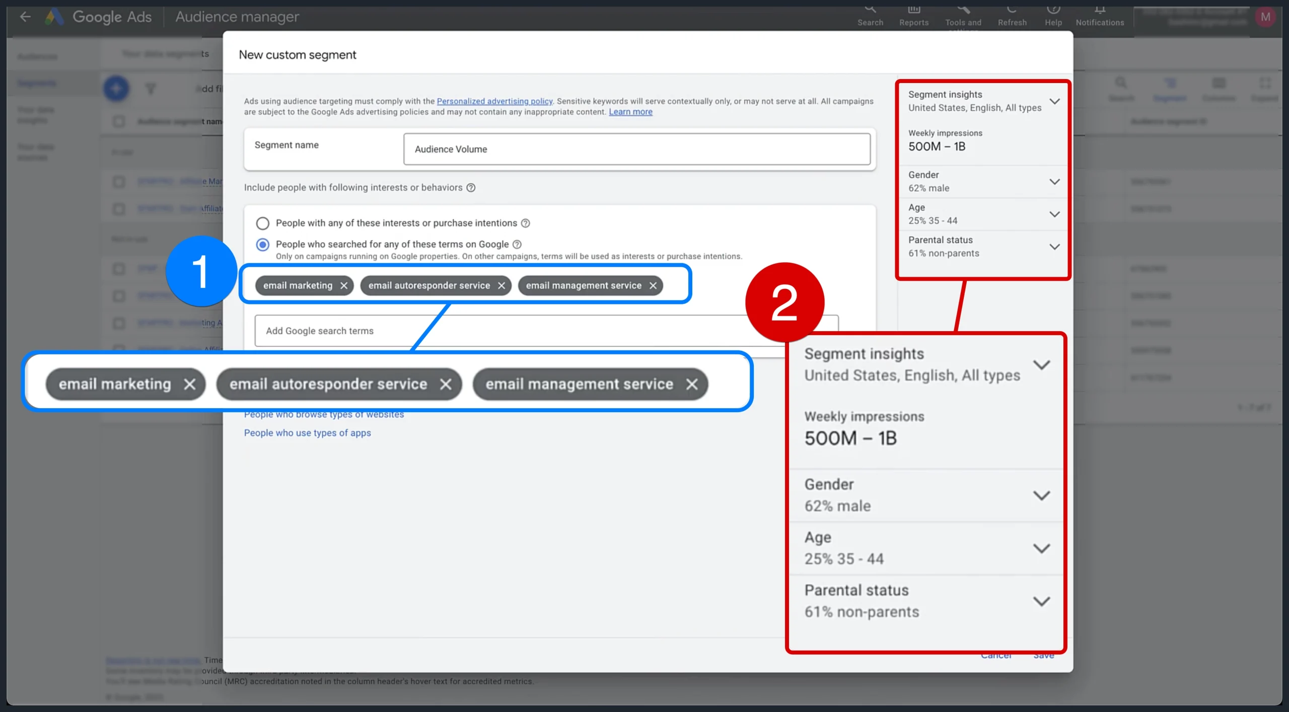 Search Volume Google Ads